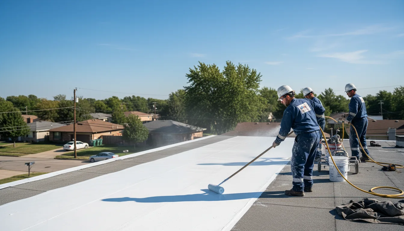 Commercial roof coating in Hitchcock, OK near me